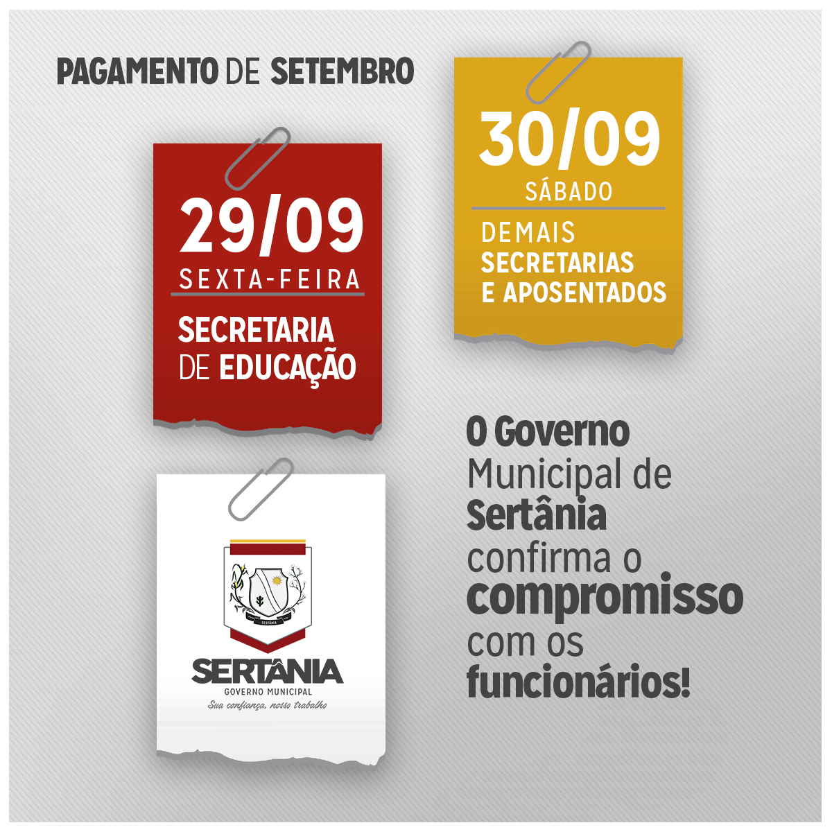 Leia mais sobre o artigo Servidor municipal de Sertânia recebe nesta sexta e sábado