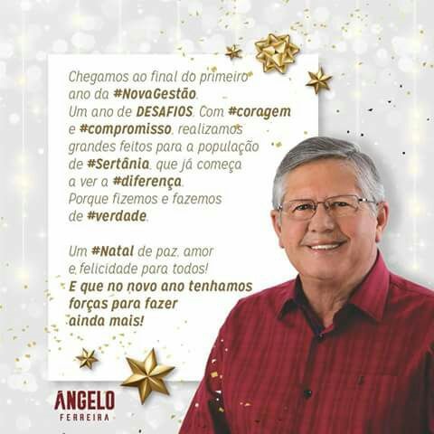 Leia mais sobre o artigo Mensagem do prefeito Ângelo Ferreira