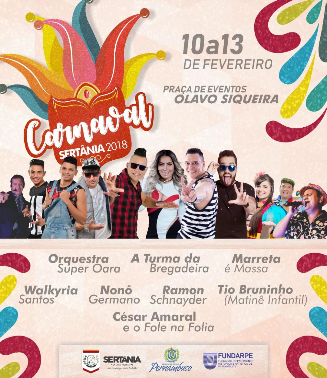 Leia mais sobre o artigo Sertânia divulga atrações do Carnaval 2018