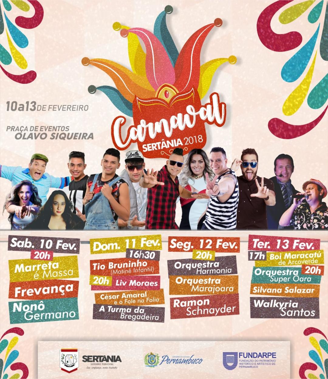 Leia mais sobre o artigo Prefeitura divulga programação completa do Carnaval de Sertânia