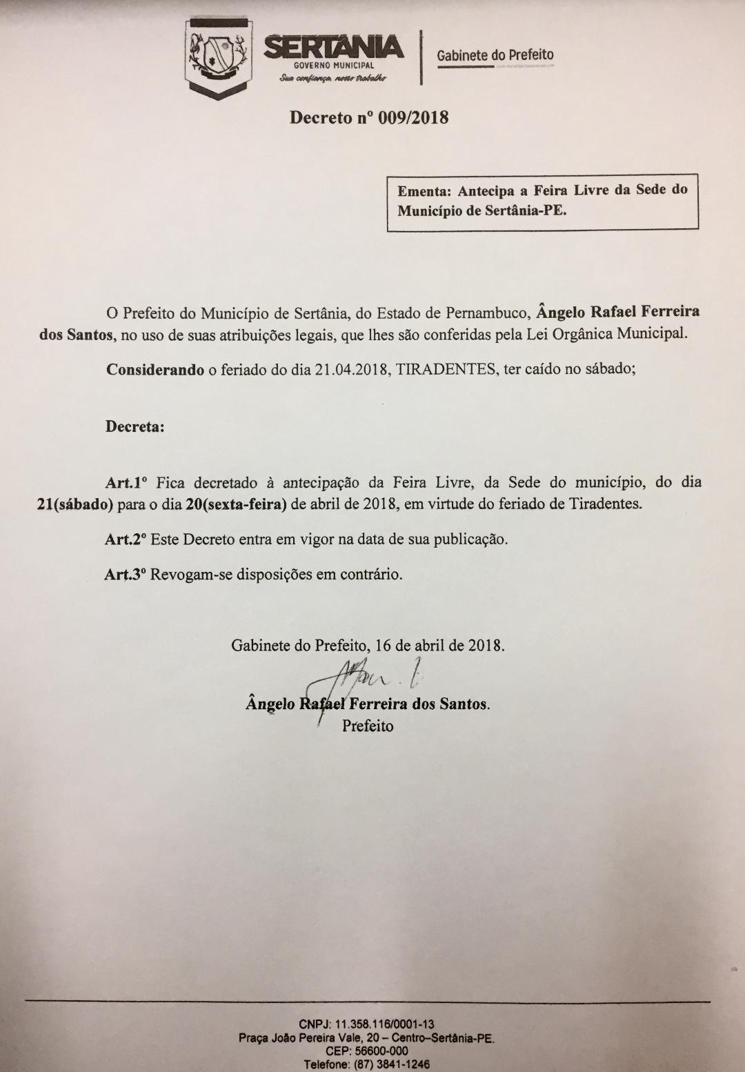 Leia mais sobre o artigo Feira Livre de Sertânia acontece nesta sexta (20)
