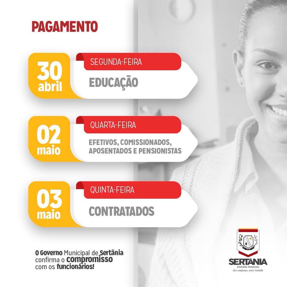 Leia mais sobre o artigo Servidores municipais de Sertânia recebem salários de abril