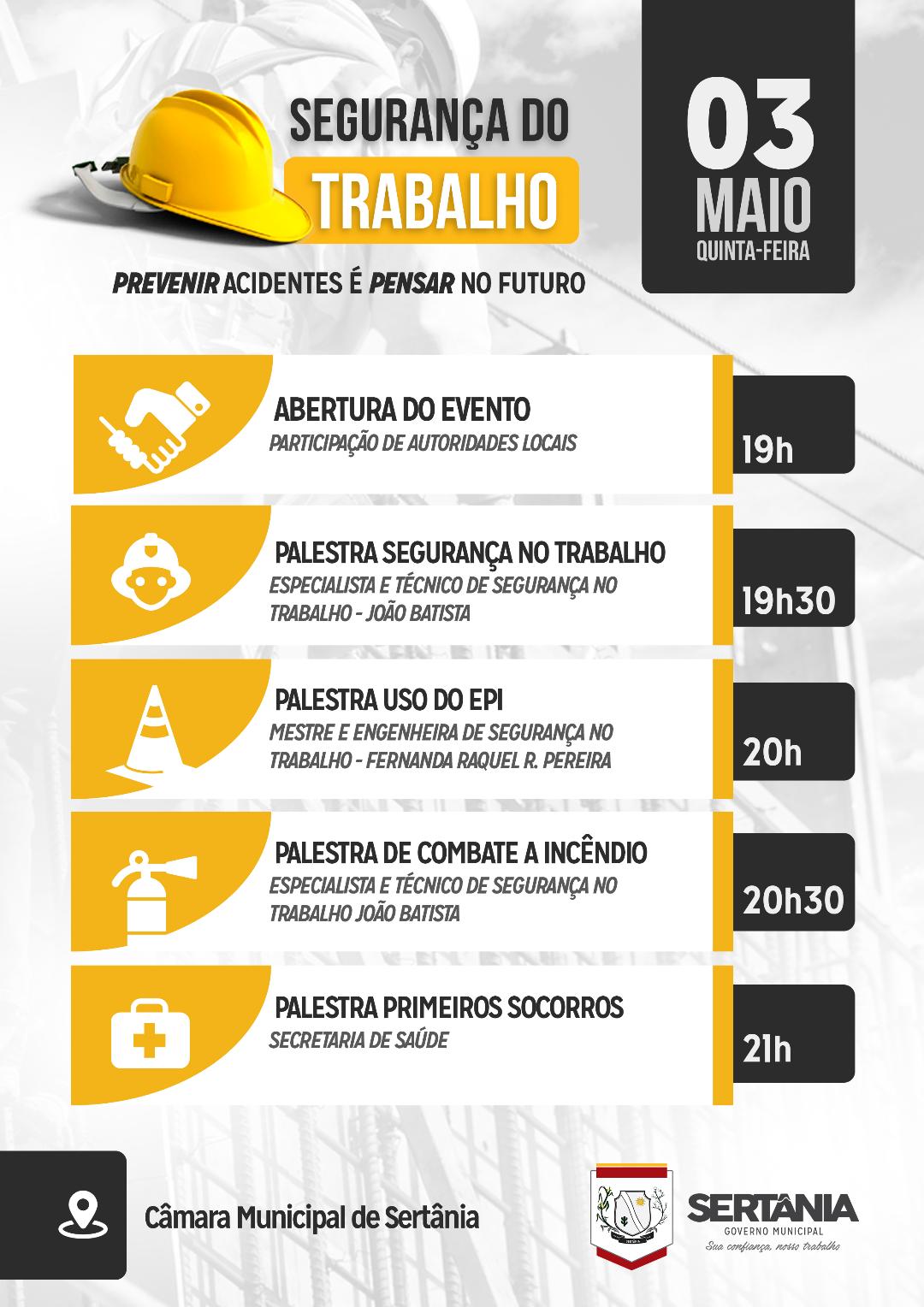 Leia mais sobre o artigo Palestra sobre Segurança do Trabalho é realizada nesta quinta (03)