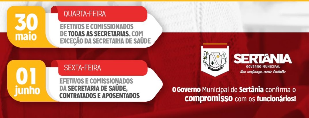 Leia mais sobre o artigo Servidores municipais de Sertânia começam a receber salários nesta quarta (30)