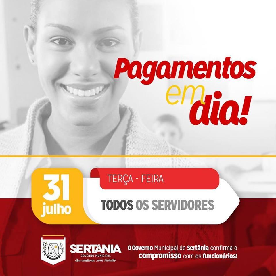 Leia mais sobre o artigo Servidores municipais de Sertânia começam a receber salários na terça (31)