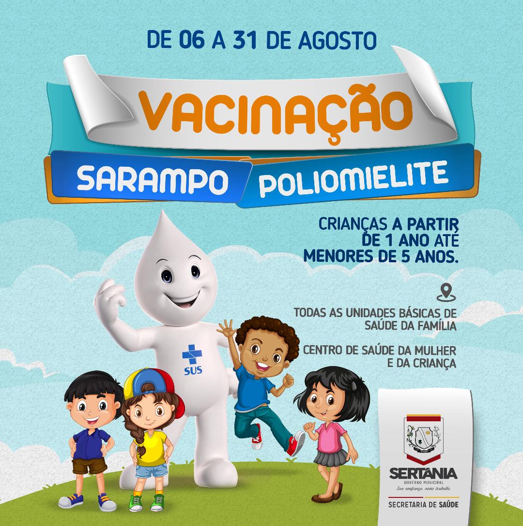Leia mais sobre o artigo Campanha de vacinação contra Sarampo e Paralisia Infantil começa nesta segunda (06)