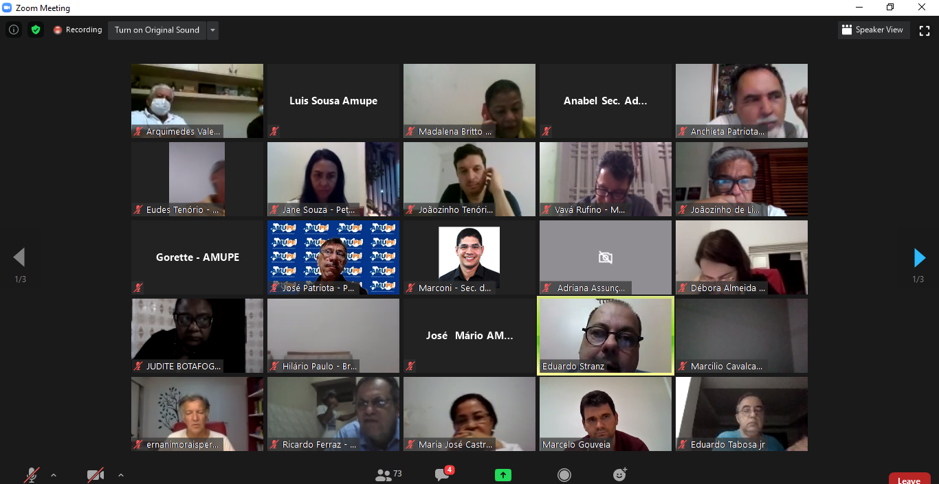 Leia mais sobre o artigo Amupe, prefeitos e governo do Estado discutem a perspectiva de volta às aulas e distribuição de EPIs