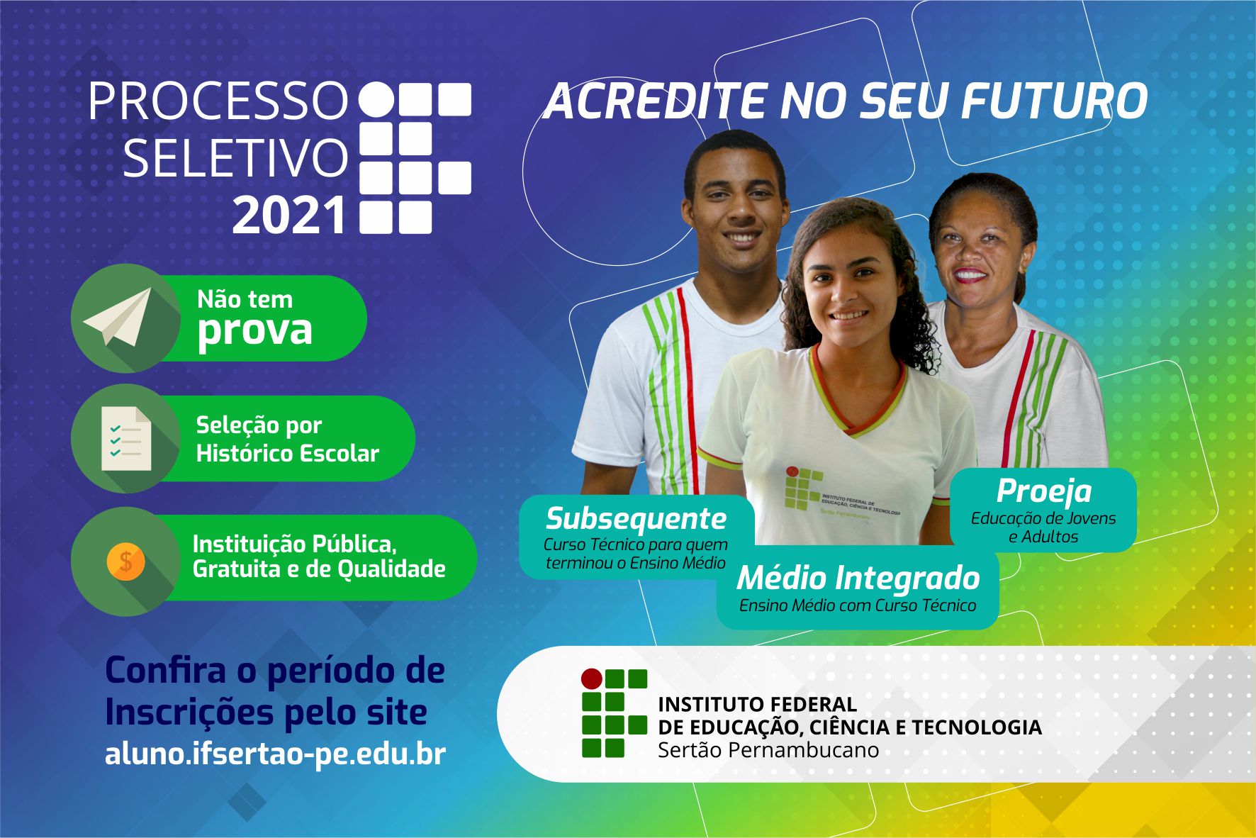 Leia mais sobre o artigo IF Sertão-PE lança Processo Seletivo 2021