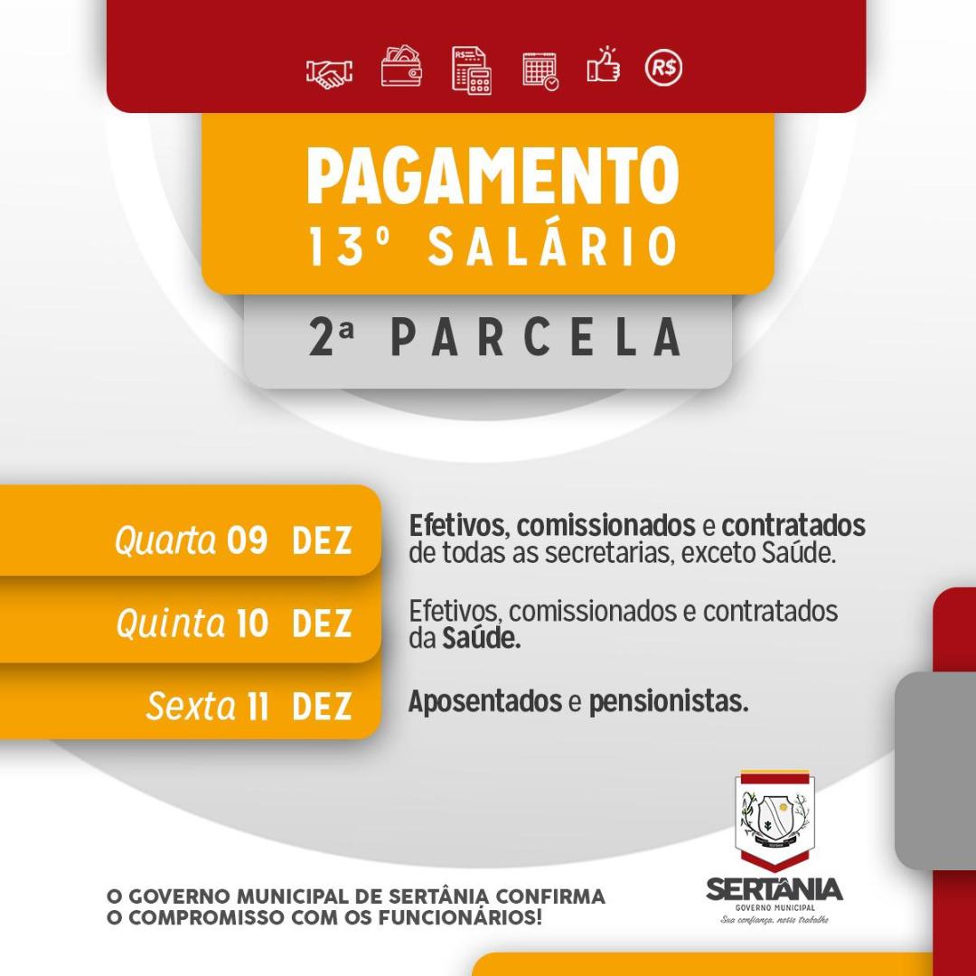 Leia mais sobre o artigo Prefeitura de Sertânia começa a pagar segunda parcela do décimo terceiro nesta quarta (9)