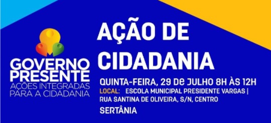 Leia mais sobre o artigo Sertânia receberá a ‘Ação de Cidadania’ do Governo de Pernambuco