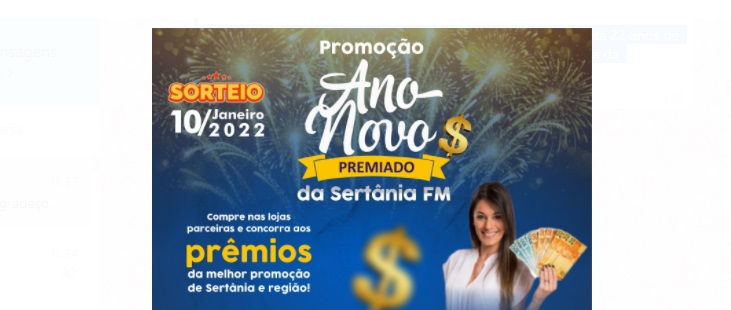 Leia mais sobre o artigo Sertânia FM lança mais uma vez a promoção Ano Novo Premiado, com sorteios em dinheiro