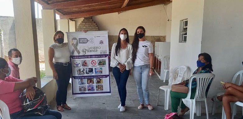 Leia mais sobre o artigo Janeiro Branco: Secretaria de Desenvolvimento Social e Cidadania de SertÃ¢nia realiza aÃ§Ã£o em Unidades de SaÃºde da FamÃ­lia