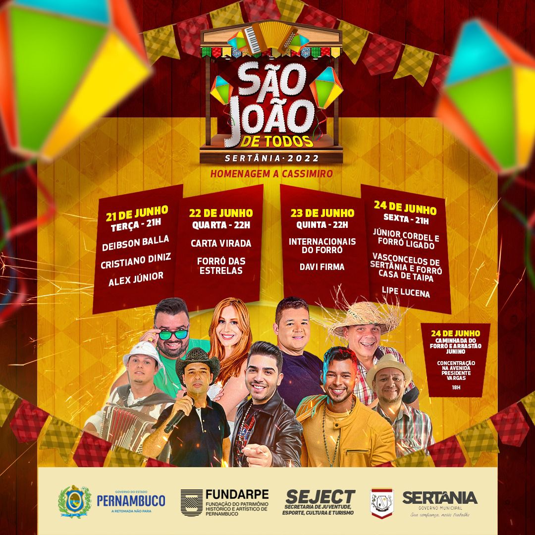 Leia mais sobre o artigo Prefeitura de Sertânia anuncia programação do São João