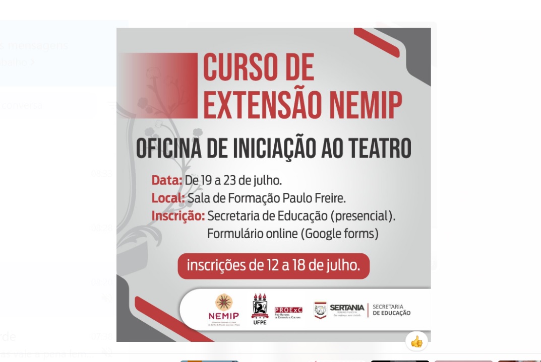 Leia mais sobre o artigo UFPE realiza oficina de iniciação ao teatro em Sertânia