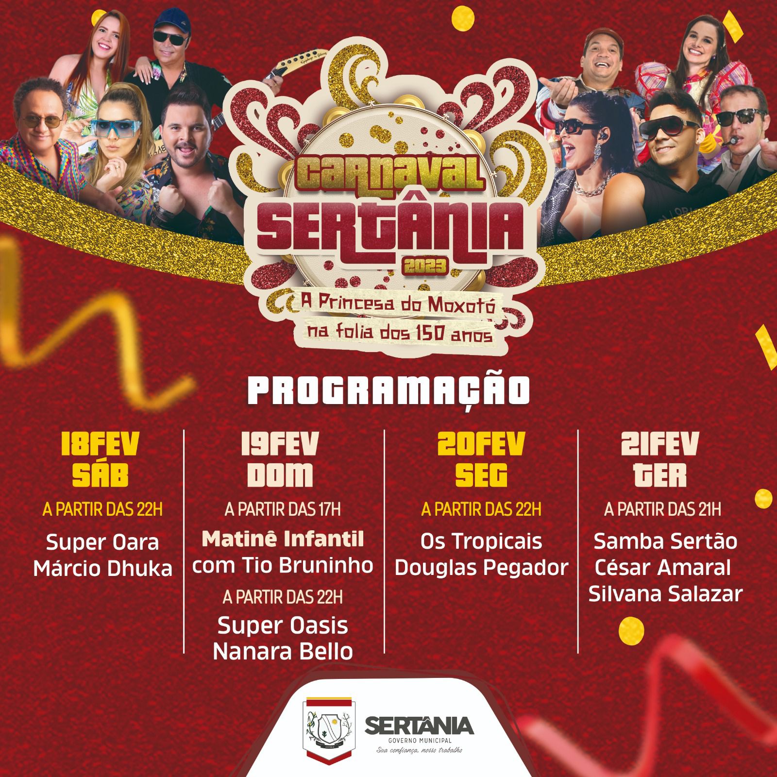 Leia mais sobre o artigo Sertânia divulga programação de Carnaval