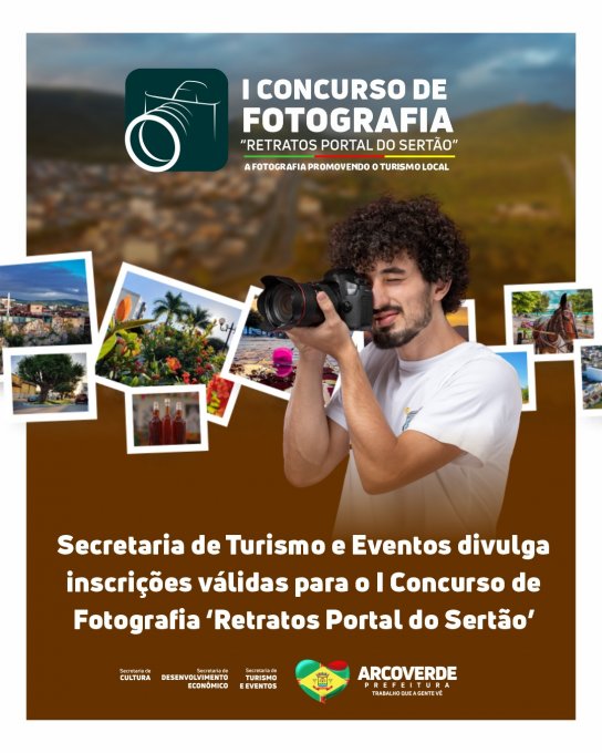 Leia mais sobre o artigo Arcoverde: Secretaria de Turismo e Eventos divulga inscrições válidas para o I Concurso de Fotografia ‘Retratos Portal do Sertão’
