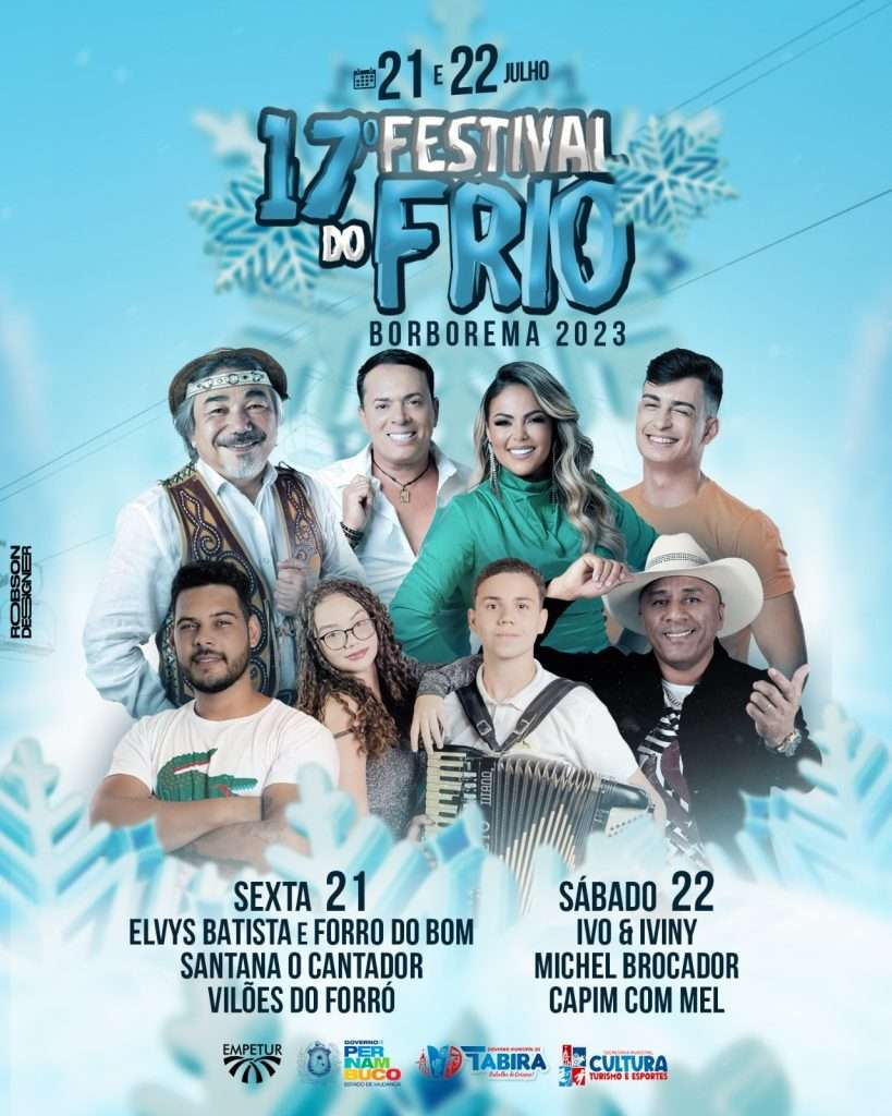 Leia mais sobre o artigo Prefeitura Municipal de Tabira anuncia as atrações da 17ª edição do Festival de Frio da Borborema