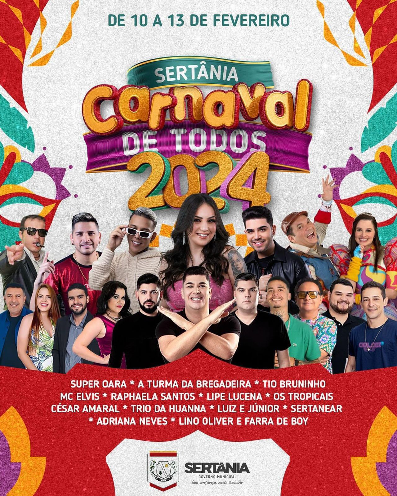 Leia mais sobre o artigo Sertânia anuncia atrações do Carnaval de Todos 2024
