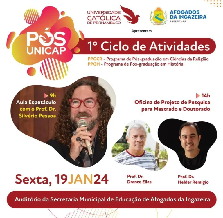 Leia mais sobre o artigo Silvério Pessoa vai apresentar aula-espetáculo em Prefeitura Afogados vai promover 