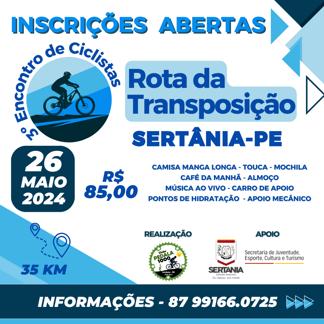 Leia mais sobre o artigo Ciclismo: Rota da Transposição tem inscrições abertas