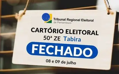 Leia mais sobre o artigo TRE-PE informa sobre fechamento temporário do Cartório Eleitoral de Tabira
