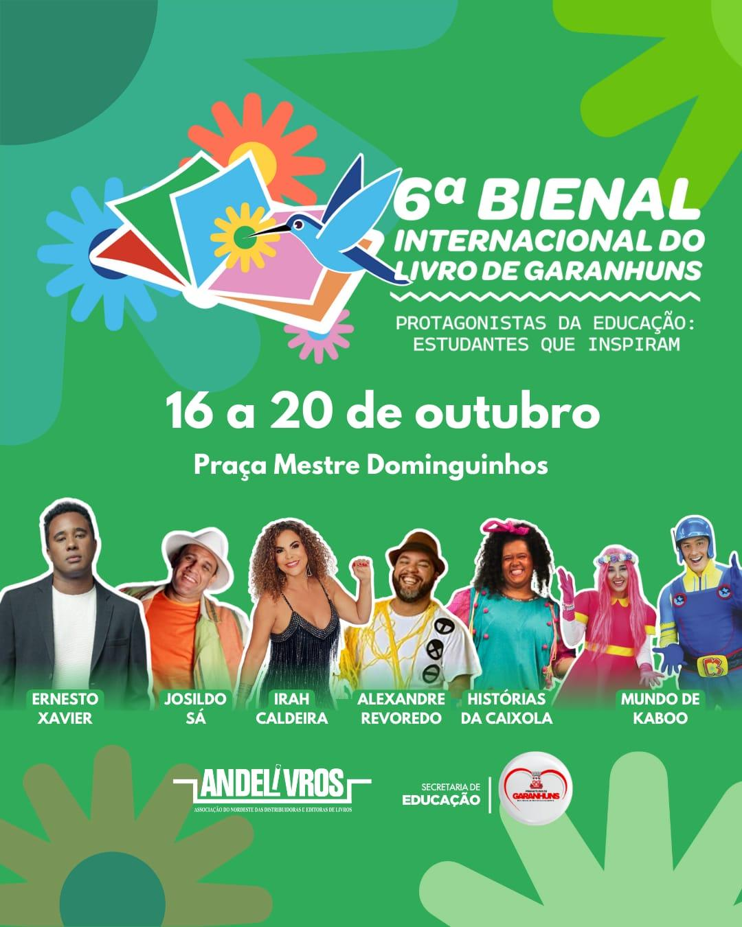 Leia mais sobre o artigo 6ª Bienal do Livro de Garanhuns será realizada entre os dias 16 e 20 de outubro