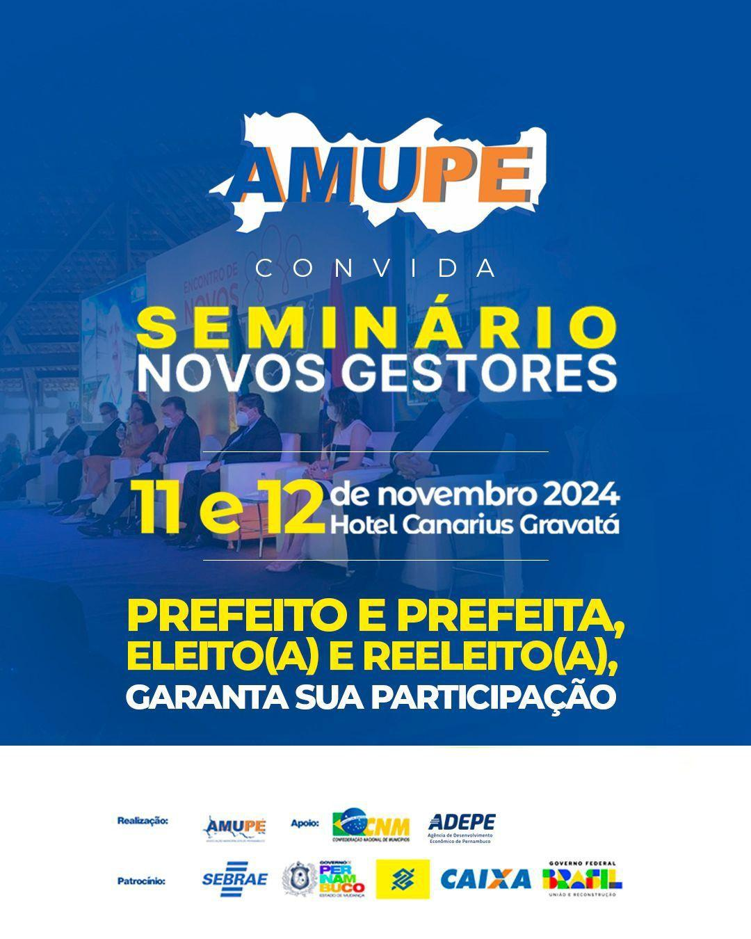Leia mais sobre o artigo Defesa dos municípios e transição de mandato serão temas da abertura do Seminário Novos Gestores dos municípios