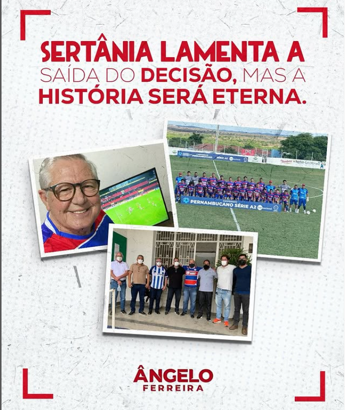 Leia mais sobre o artigo Em nota, Ângelo afirma que a história do Decisão com Sertânia será eterna