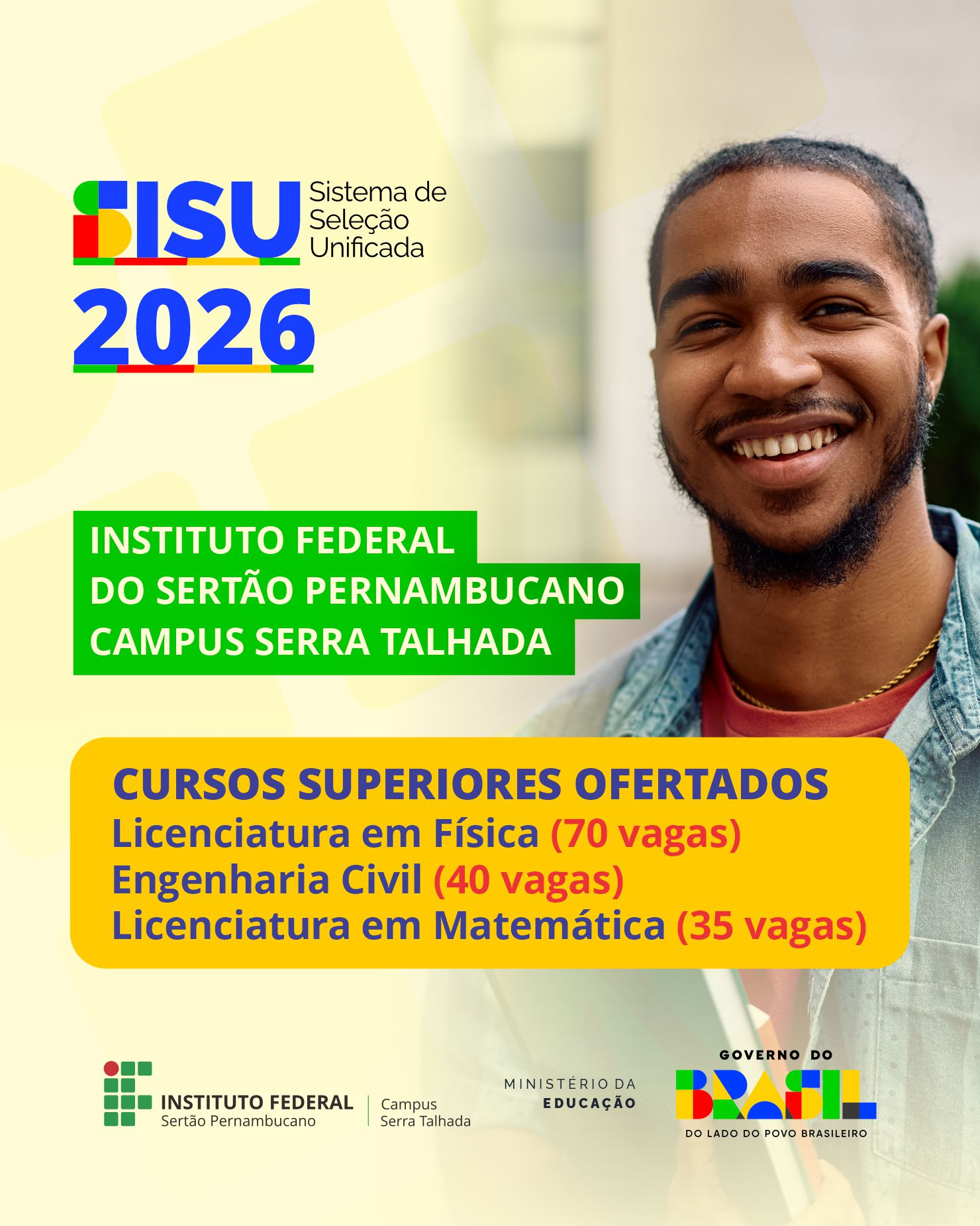 Leia mais sobre o artigo IFSertãoPE amplia oferta de graduação com a implantação do curso de Licenciatura em Matemática no SiSU 2026 em Serra Talhada
