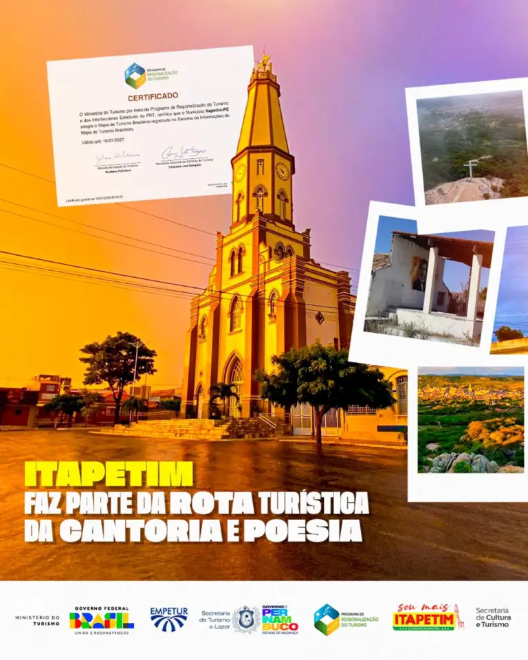 Leia mais sobre o artigo Itapetim entra no Mapa do Turismo Brasileiro