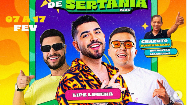 Leia mais sobre o artigo Prefeitura de Sertânia fecha programação do Carnaval 2026 com anúncio de Lipe Lucena e Luiz & Junior